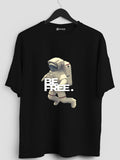 Oversized Be Free Black T-Shirt