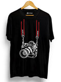 Stylish Camera Half Sleeve Cotton T Shirt