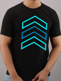 Geometric Line Black T-Shirt