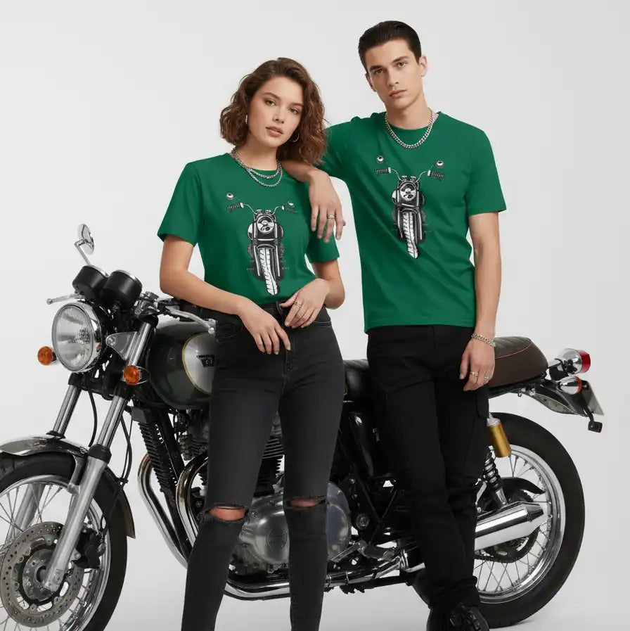 Retro Heavy Rider Motorcycle