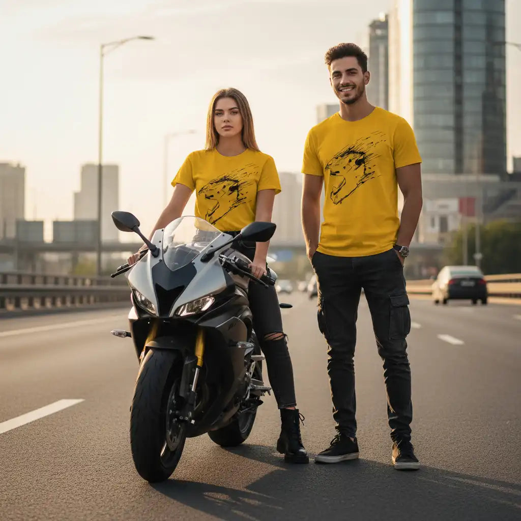 Mustard Helmet Logo Tshirt