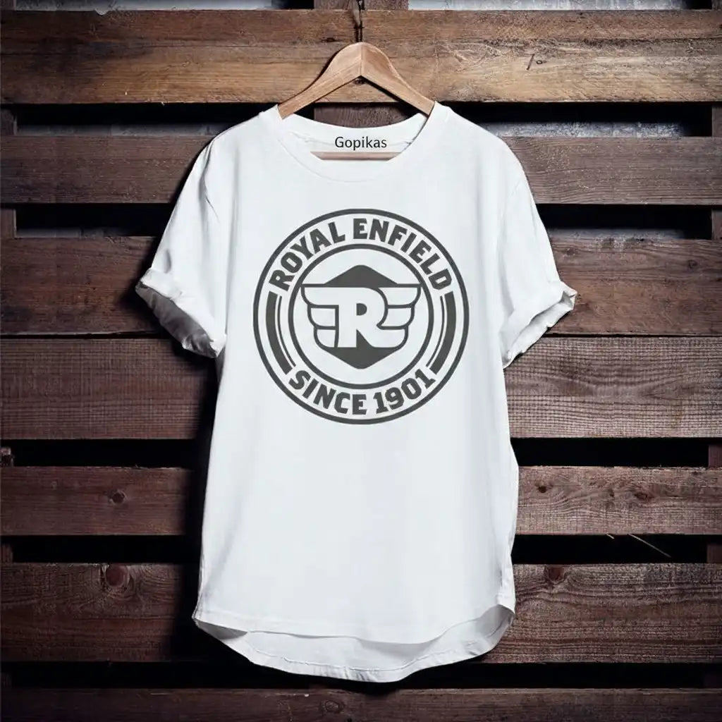 White Royal Enfield Rider T-Shirts