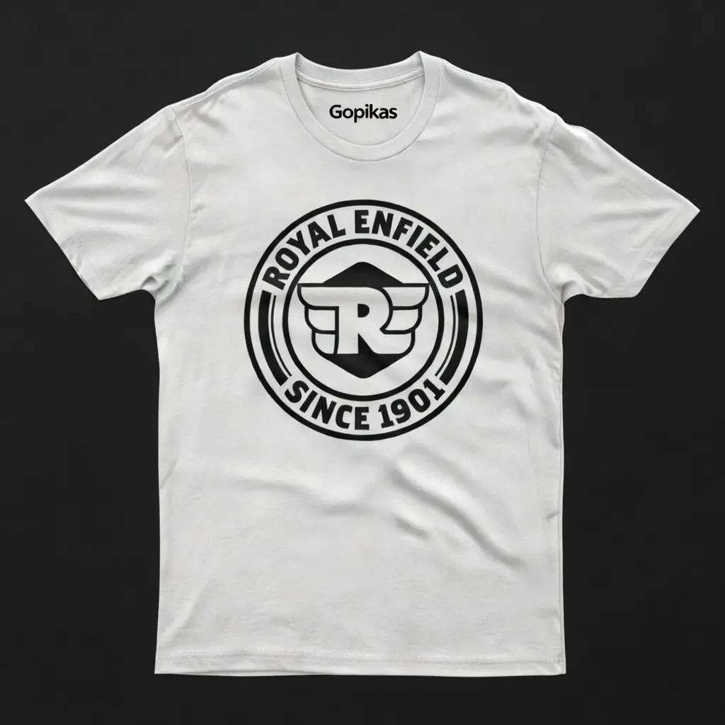 White Royal Enfield Rider T-Shirts