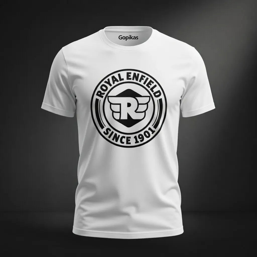 White Royal Enfield Rider T-Shirts