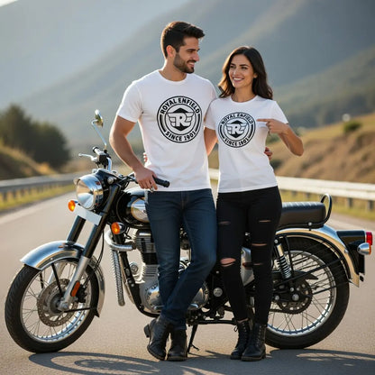 White Royal Enfield Rider T-Shirts